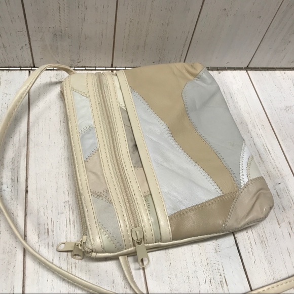 Crossbody Purse Leather Patchwork Material Multi Color Polyester Lining - Picture 6 of 9